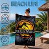 Dinosaur World Beach Towel, Microfiber Beach Towel, Perfect For Pool, Beach, Travel, Home Decor Beach Party Fan gifts