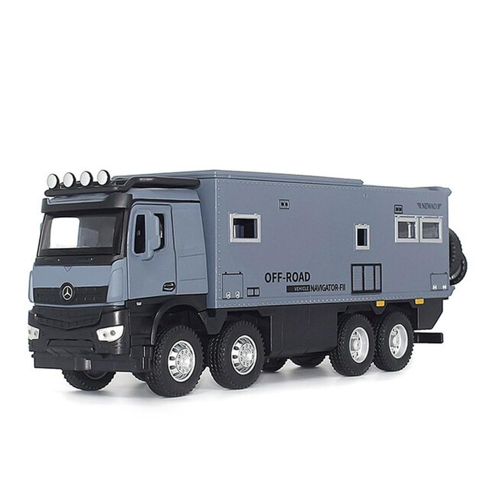 1/24 NOMADISM NAVIGATOR Benz 8X8, литая под давлением игрушечная модель автомобиля, звук и свет, детская игрушка, коллекционные предметы, подарок на день рождения
