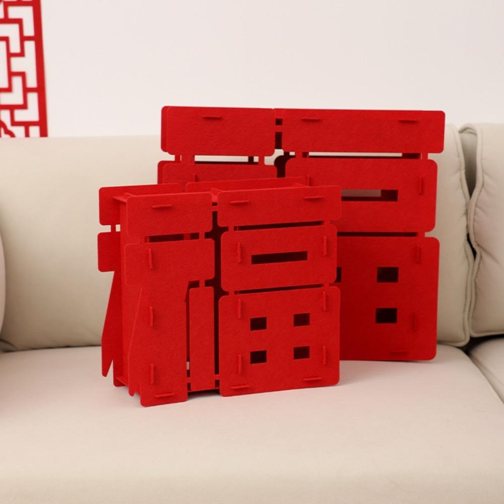 Войлок Весенний Фестиваль Фу Персонаж Орнамент DIY Сцена Макет Украшения Свадьба