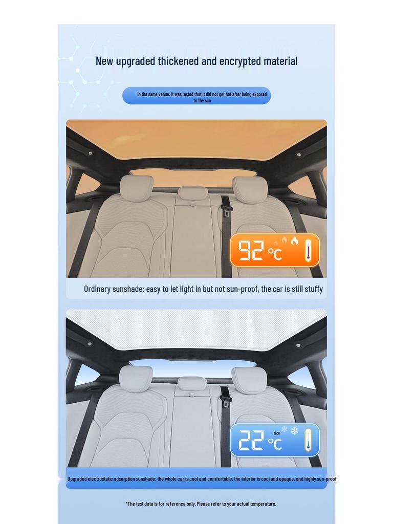 Совместим с Xiaomi SU7 Pro/Max/YU7 Силиконовый солнцезащитный козырек: Теплоизоляция и защита от солнца Статический навес.