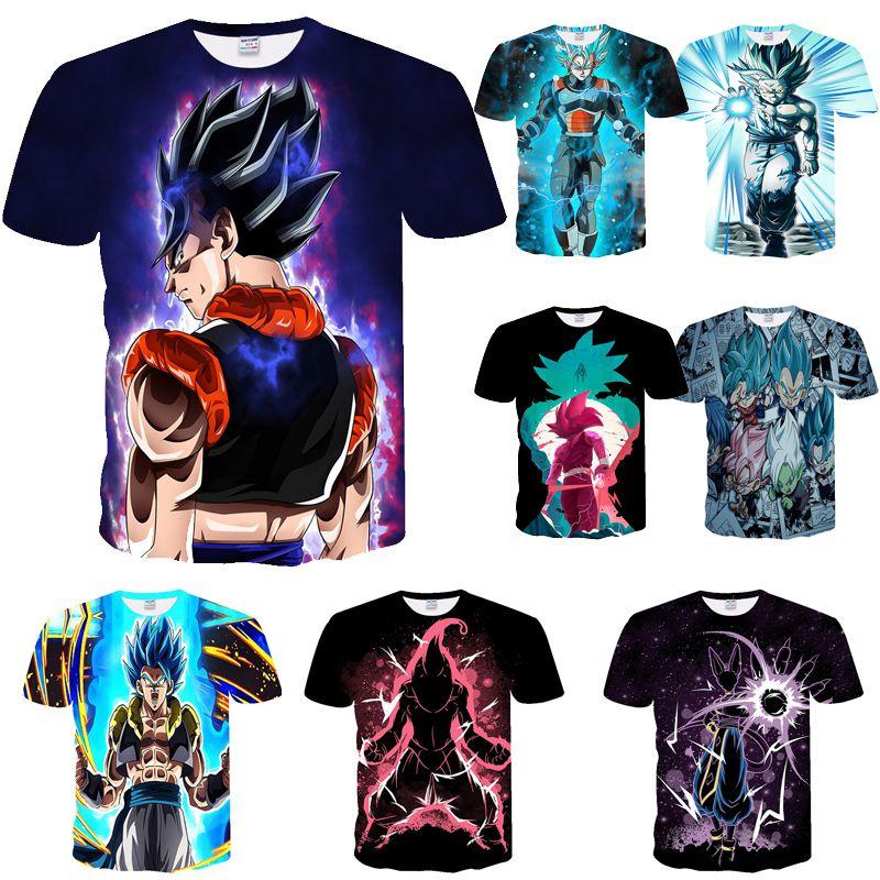 Vibrant 3d Print Dragon Ball Z Vegeta Goku Super Saiyan T-shirts For Anime Fans