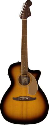 Электроакустическая гитара Fender Newporter Walnut Gold Sunburst с мягким чехлом, накладкой на гриф, пикгардом,