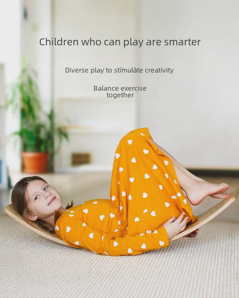 Wooden Double Interactive Indoor Seesaw for Child Sensory Training