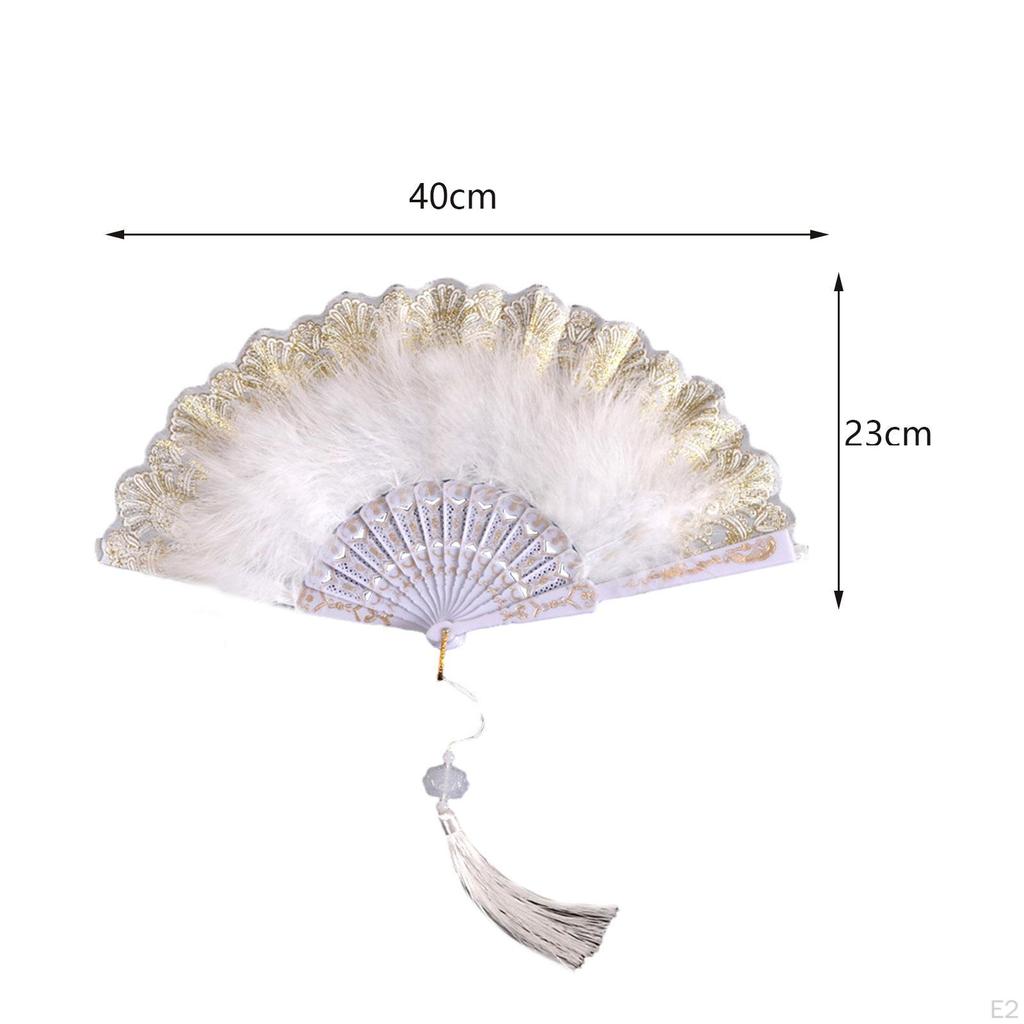 2 шт. веер из перьев складной вечерние танцы Хэллоуин декоративные украшения чай свадьба
