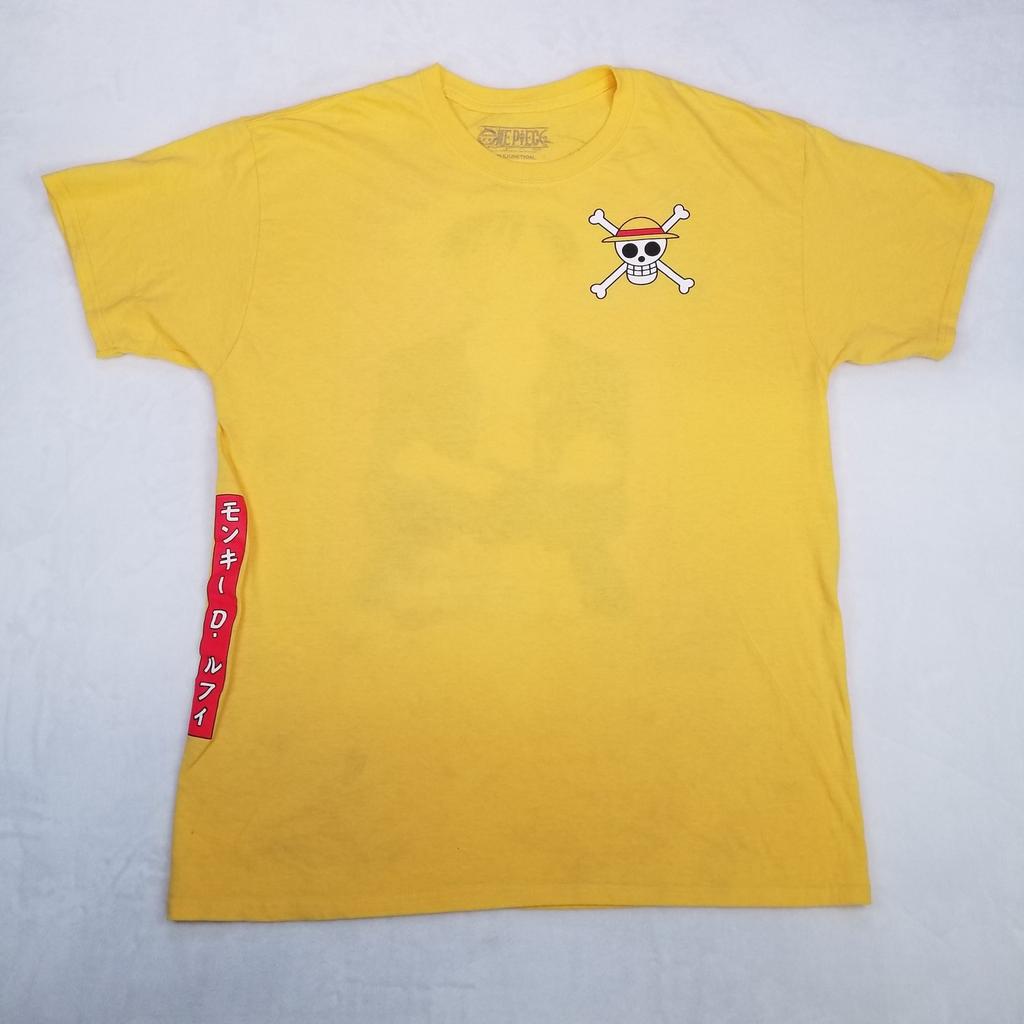 Ripple Junction One Piece Monkey D Luffy Straw Hat Yellow Unisex Size L Unisex T-Shirt