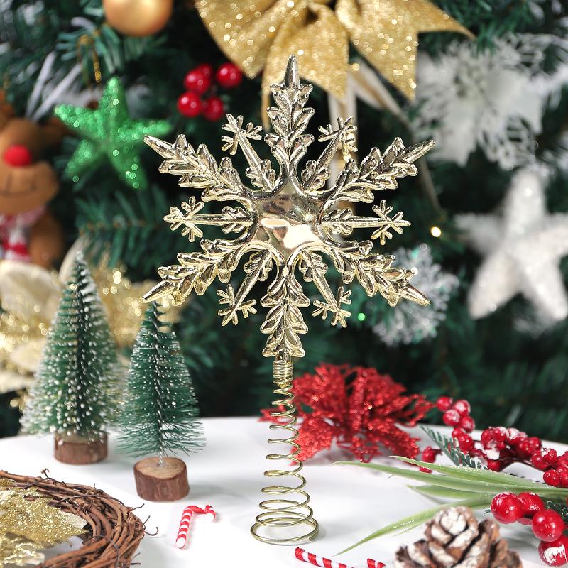 1 шт. Рождественское украшение Верхушка для елки Блестящая золотая звезда Подвеска для домашнего декора 2026 Подарок для новогодней вечеринки Рождественские аксессуары