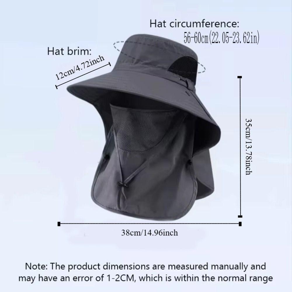 Caps Mask Set Fisherman Hat Sunscreen Sun Hat Durable Bucket Hat Outdoor