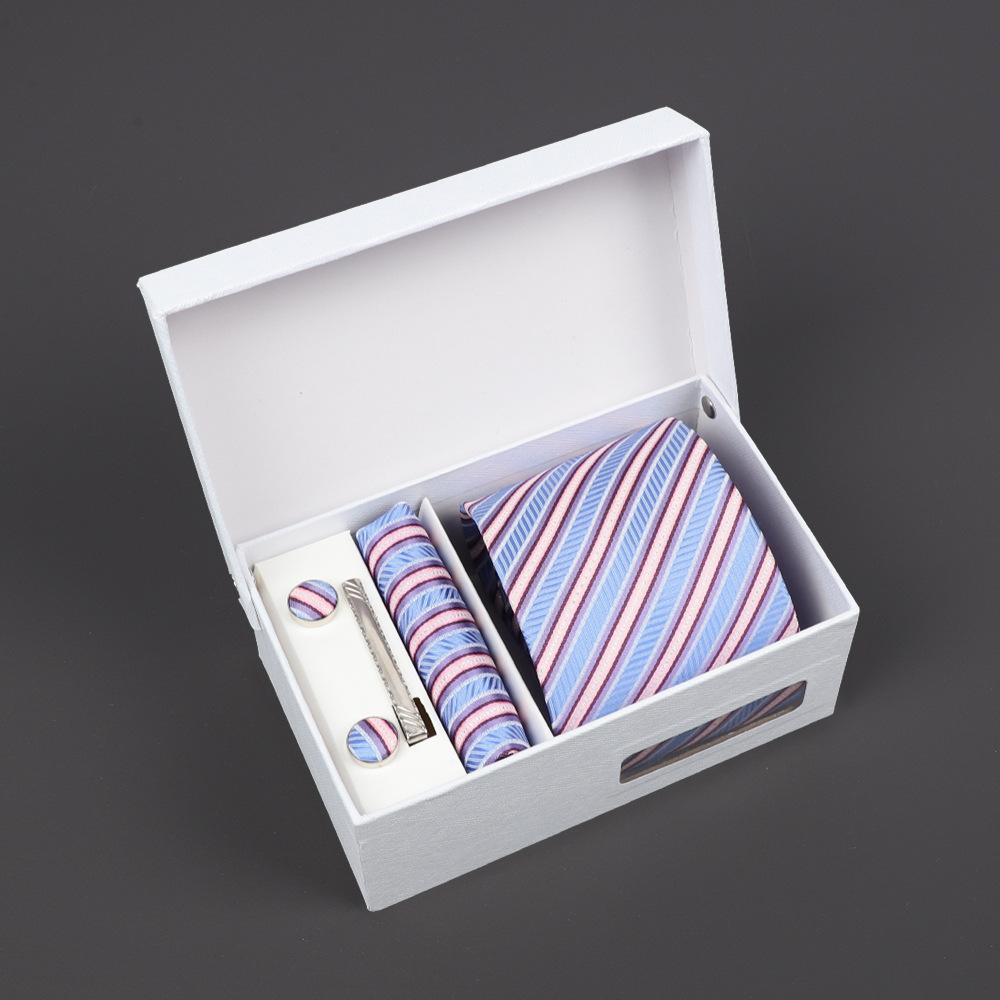 2025 Men'S Tie Premium Gift Box Jacquard Embroidered Tie Tie Logo Making