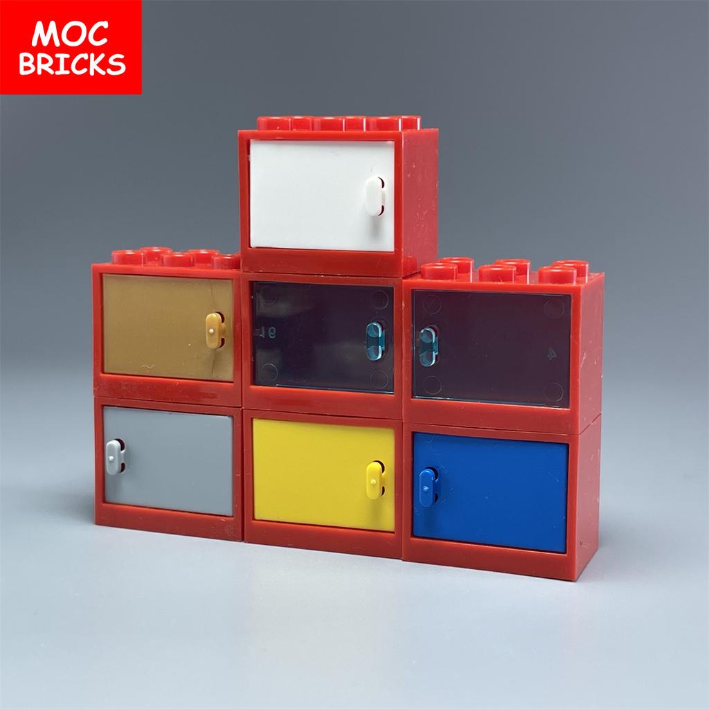 Коробка-шкафчик для кубиков MOC Контейнер 2x3x2 Шкафы Собираемые Частицы 4532 4533 Городской Дом Строительные Кирпичики Детали