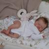 48cm Cloth Body Reborn Baby Dolls Rosalie Lovely Sleeping Newborn Babies Doll with Handmade Rooted Hair Realistic Baby Dolls for Kids Birthday Present
