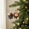 Soft Reindeer Hanging Decorations for Christmas, 12 Complete Characters with Wood Features for Holiday Boughs, Glass Displays, and Gift Wrapping