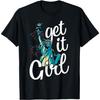 Статуя Свободы Get It Girl Американский флаг 4 июля Футболка