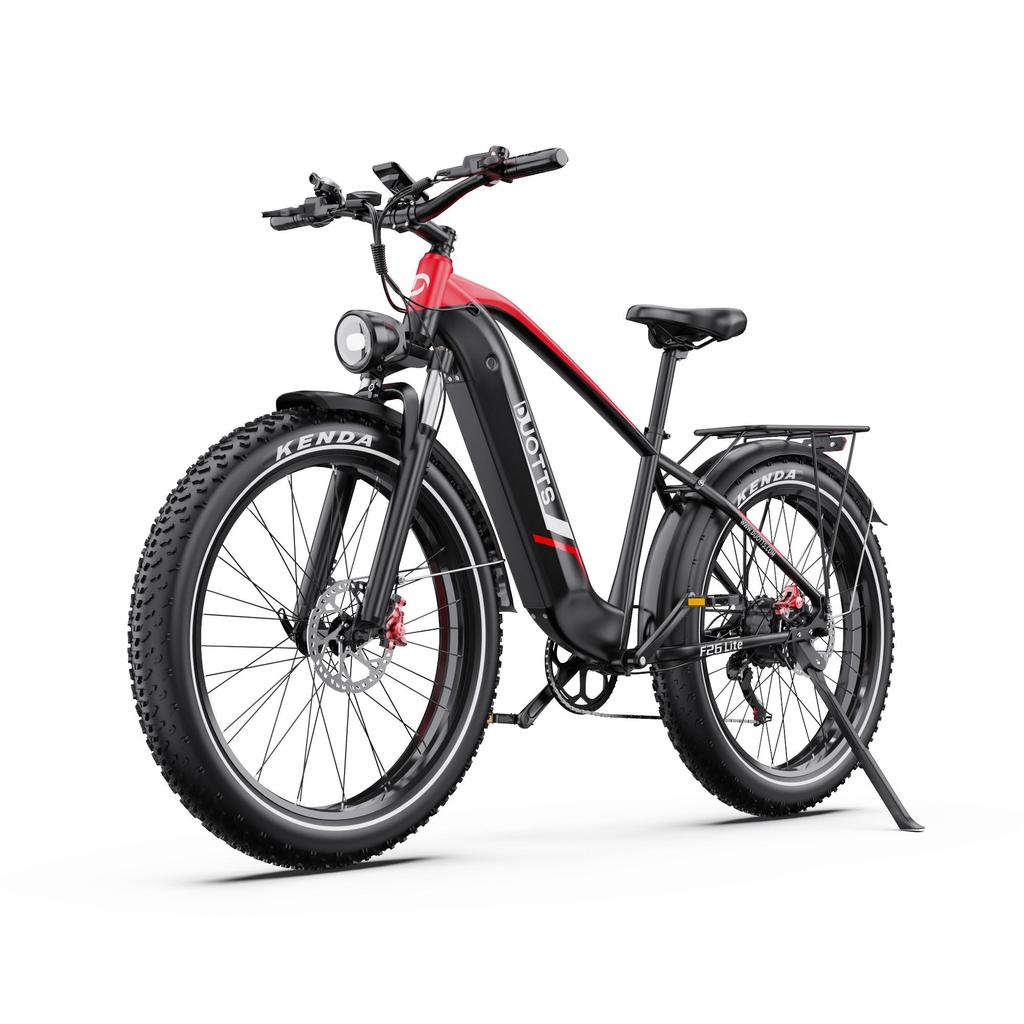 DUOTTS F26 Lite 26" Fat Tire Electric Bike, 500W Motor, 90km Extended Range, Hydraulic Brakes, APP Connectivity for Urban and Light Trail Riding.