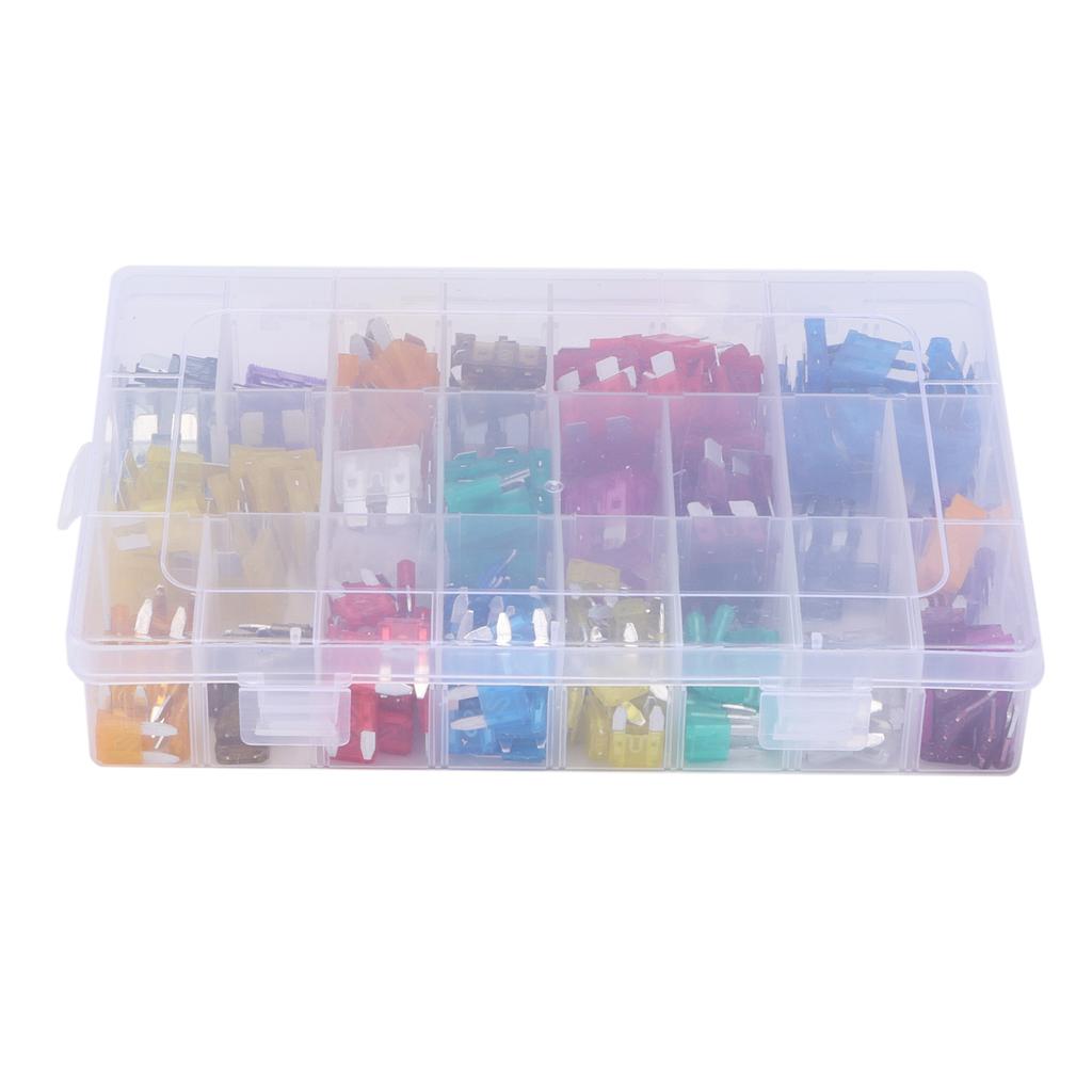 300pcs Blade Fuse Assortment Small Medium with Puller 2 3 5  7.5 10 15 20 25 30 35 40AMP for Car Boat Truck