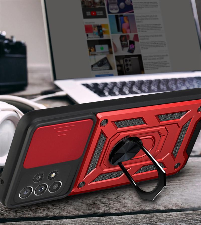 Защитный чехол для объектива камеры для Samsung Galaxy A32 4G Slide Armor Противоударный магнитный чехол-держатель для Samsung A 32 SM-A325F/DS