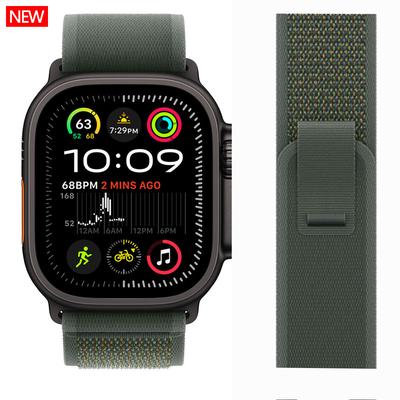 НОВЫЙ Trail loop для ремешков Apple Watch 44мм Ultra 2 Ремешок 49мм 45мм 38/40/41мм Черный Разъем iwatch series 9876543 SE10 42/46мм