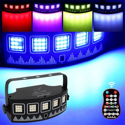 Звуковая активация RGB Дискотека Светодиодный стробоскоп Музыкальный клуб Бар Вспышка Светодиодное освещение сцены