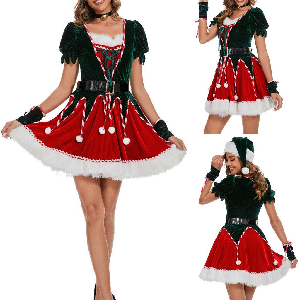 Women's Christmas Party Holiday Party Hooded Suit Costume