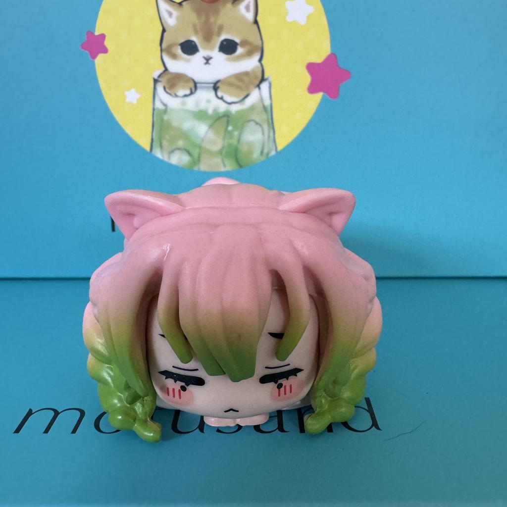 Клинок, рассекающий демонов, Лежащий Кот Ухо Токито Муичиро Blind Box Кукла-розыгрыш Аниме Настольное украшение Подарки Фигурка Модель Игрушки