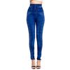 Women Leggings Fashion Imitation Jeans Denim Printing  Slim Fitness Elastic Seamless Leggings For Women EMA