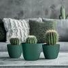 Plastic Flower Pot , Ribbed Cover, Lamia