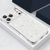 Чехол для телефона со звездным и лунным узором для iPhone 17e 17 16 15 Pro Max 14 13 Pro 16 Ударопрочный Прозрачный Мягкий ТПУ Карман для карты Задняя крышка