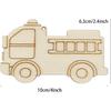 30 Pack 4 Inch Wooden Fire Truck Cutouts - Unfinished Wooden Fire Truck Crafts & Hanging Ornaments DIY Gift Tags for Home & Party Decoration