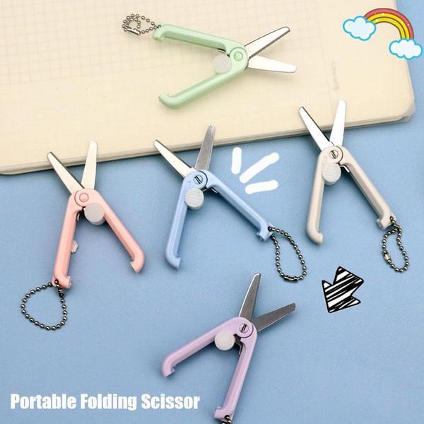 Выдвижные портативные телескопические ножницы для офисных студентов Портативные маленькие ножницы МИНИ-ножницы из нержавеющей стали Детские складные ножницы