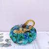 Hand Blown Glass Glass Pumpkin Ornament Paperweight Desktop Pumpkin Sculpture Harvest