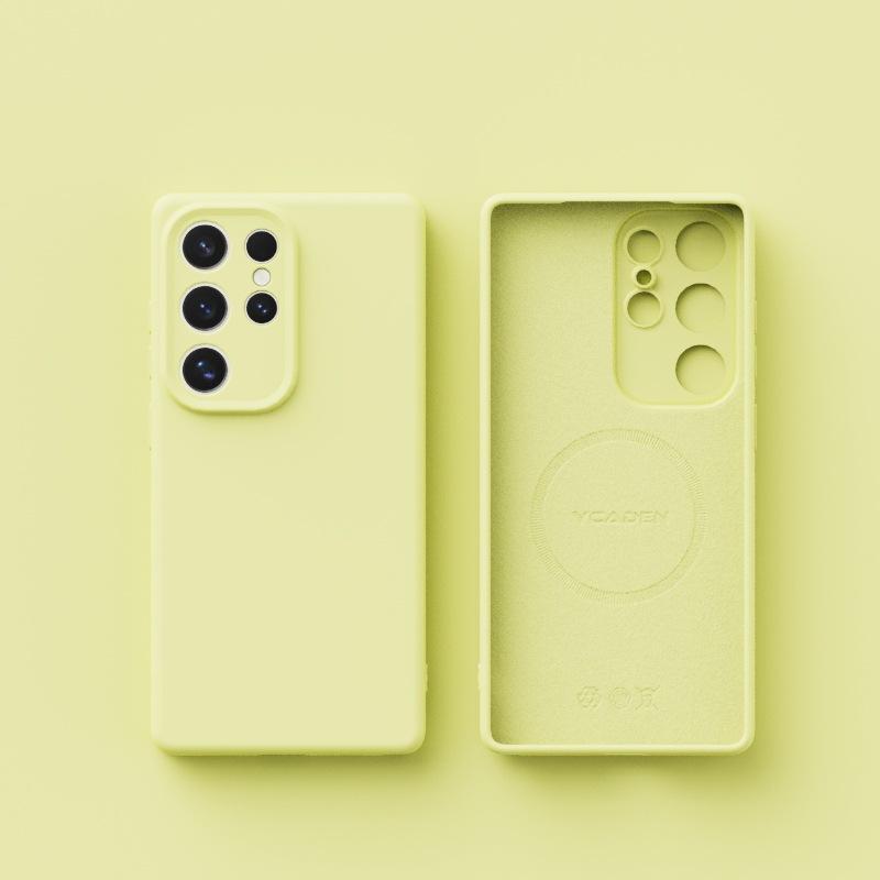 Новый Samsung S25ulta Жидкий силикон Подходит для S24 Мягкий чехол Магнитный S23u Полностью закрывающий Противоударный Чехол для мобильного телефона Простой