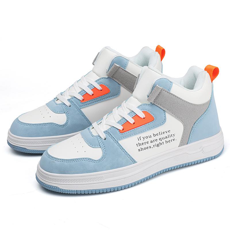 Кроссовки мужские модные туфли школьного сезона новые большие размеры студенческие повседневные туфли осень корейская версия модных высоких мужских ботинок