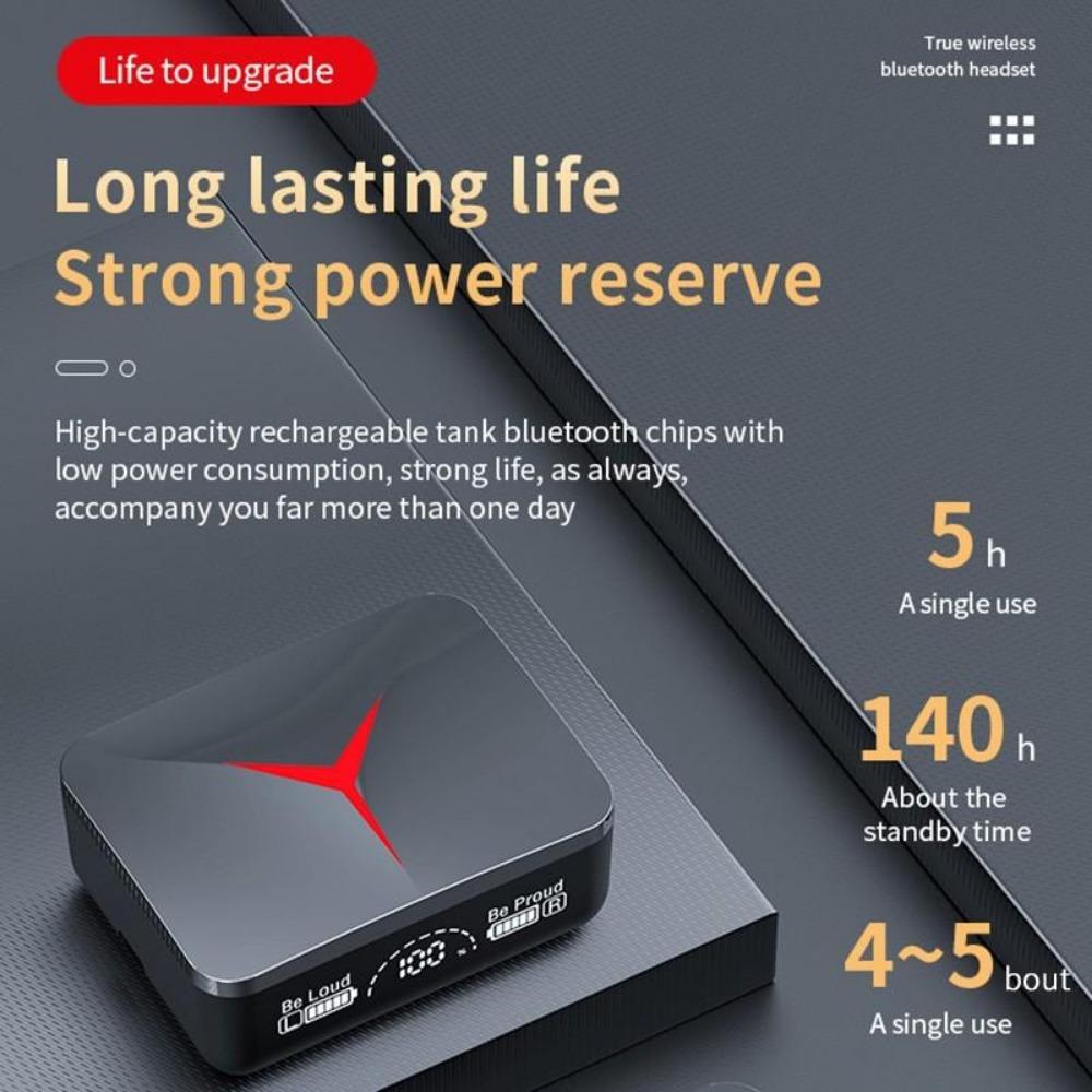 TWS Fone Bluetooth Fools Trings' Офисные беспроводные наушники HD-экран Наушники с подвижной крышкой Спортивные наборы с микрофоном