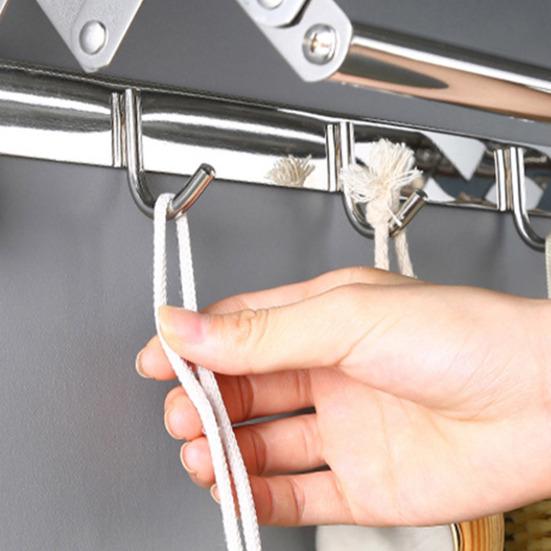 Настенная сушилка Yousheng, устойчивая к коррозии, расширяемая, выдвижная, простая в установке, сушилка для белья в ванной комнате