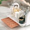 Portable Dustproof Teacup Holder & Drain Tray Rack for Home Use