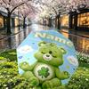 Custom Name Personalized Care Bears Print Umbrella, Auto Open Close, 8‑Rib Sturdy Frame, Commute Camping Hiking Use, Birthday Gift