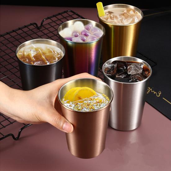 Stainless Steel 230/350/500ml Beer Cup Easy To Clean Comfortable Grip Drinking Home Accessory