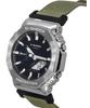 Casio G-Shock Utility Metal Collection Аналоговый цифровой тканевый ремешок Кварцевые мужские часы с черным циферблатом GM-2100C-5A 200M