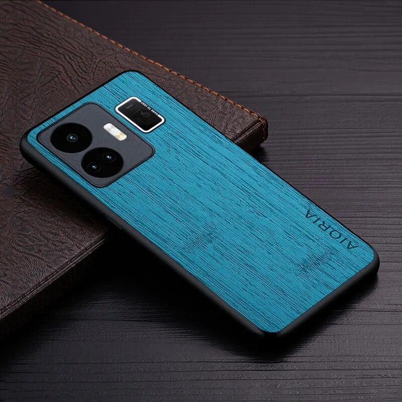 Case for Oppo Realme GT Neo 5 GT 3 5G Funda Bamboo Wood Pattern Leather Phone Cover Luxury Coque for Realme Gt Neo 5 Case Capa