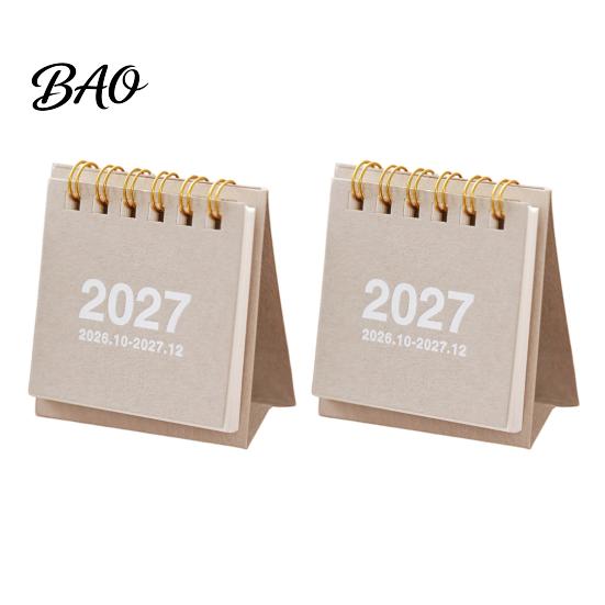 Practical Gift for Students Professionals Mini Desk Calendar 2026-2027, Oct 2026 to Dec 2027 Standing Flip Small Portable Desktop Ornament Calendar,