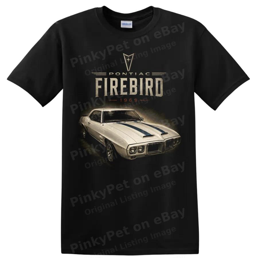 1969 Pontiac Firebird Классический Маслкар Винтажная Графическая Футболка Коллекционная Футболка