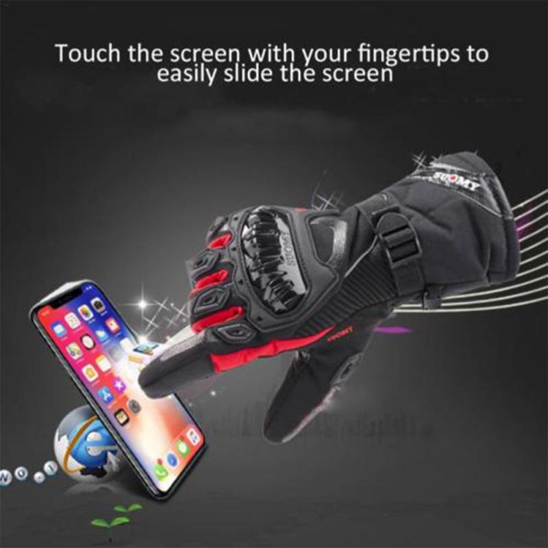 Унисекс ветрозащитные водонепроницаемые перчатки для гонок на мотоциклах, зимние велосипедные перчатки