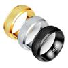 European And American Fashion Men 'S Titanium Steel Ring Scratch Resistant Stainless Steel Frosted Ring Accessories Wholesale