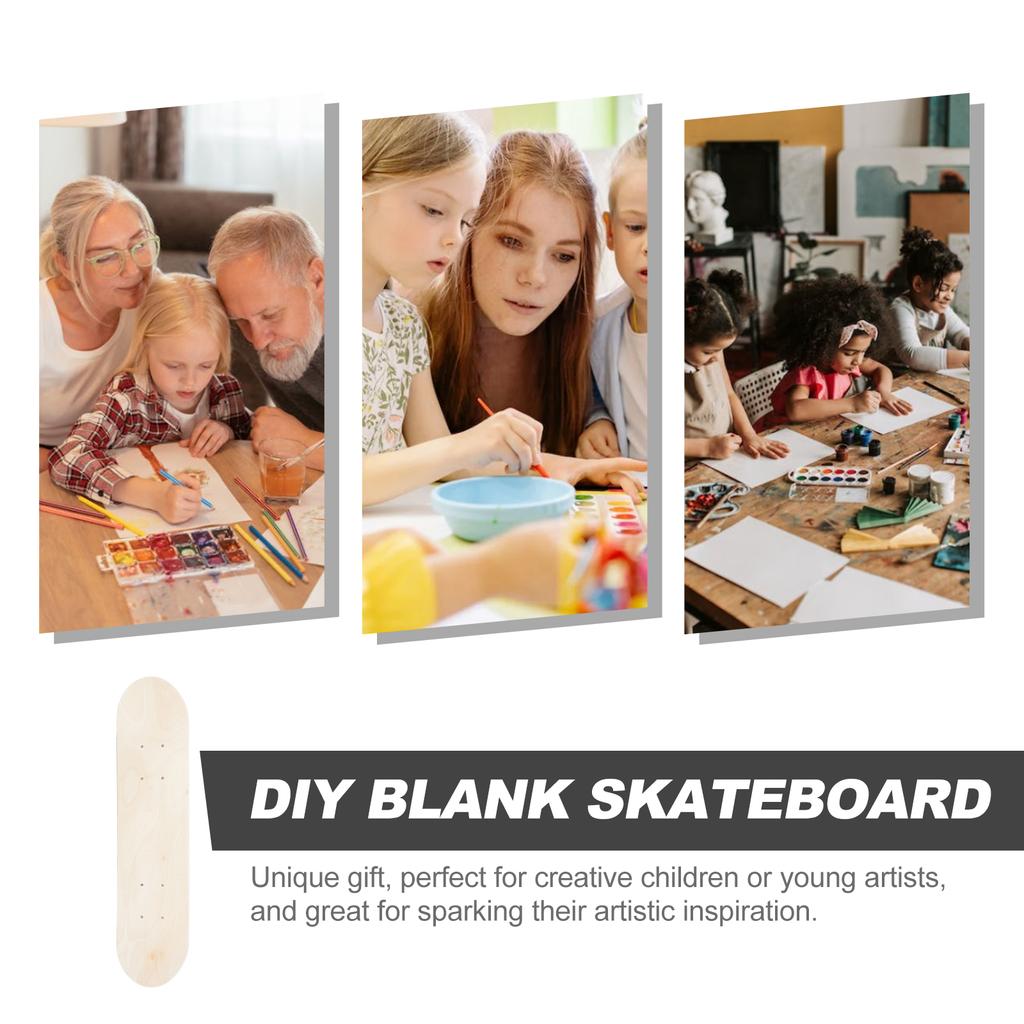 60 см доска для скейтборда из клена пустая доска для скейтборда для взрослых, расписанная вручную декоративная доска, двойной рокер, сделай сам, пустые граффити-скейтборды