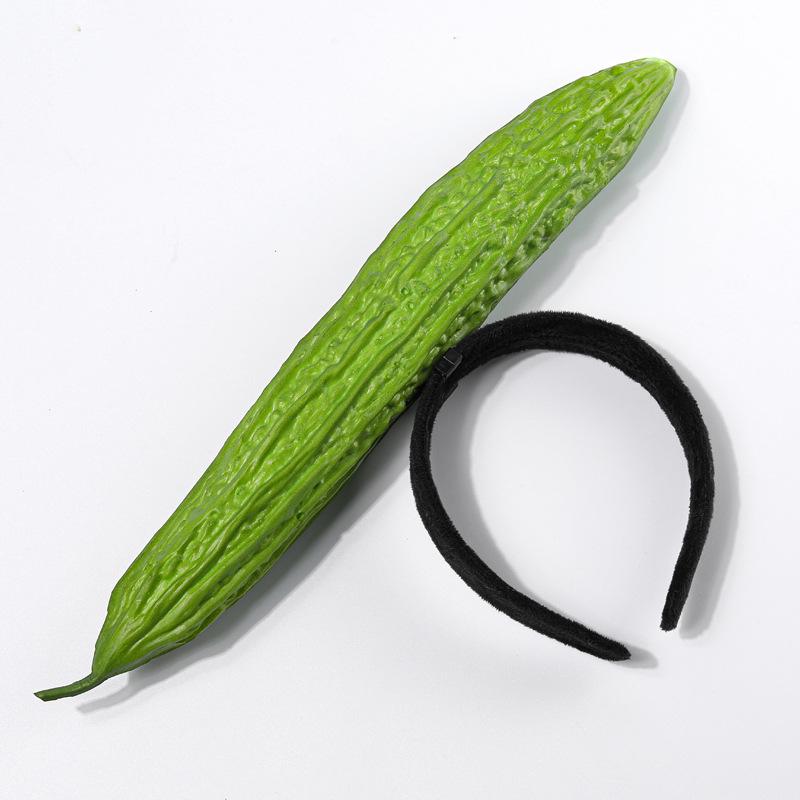 Креативные 3D-ободки для волос с овощами: Аксессуары для волос из моркови, перца, баклажана и зеленых овощей для женщин