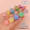 5pcs noctilucent Friendship Stars Keychain Resin Backpack Pendant  Home Decoration