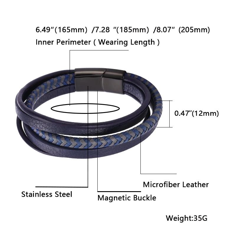 Плетеные кожаные браслеты ручной работы для мужчин и женщин, черный браслет-обертка, новые модные ювелирные изделия в подарок