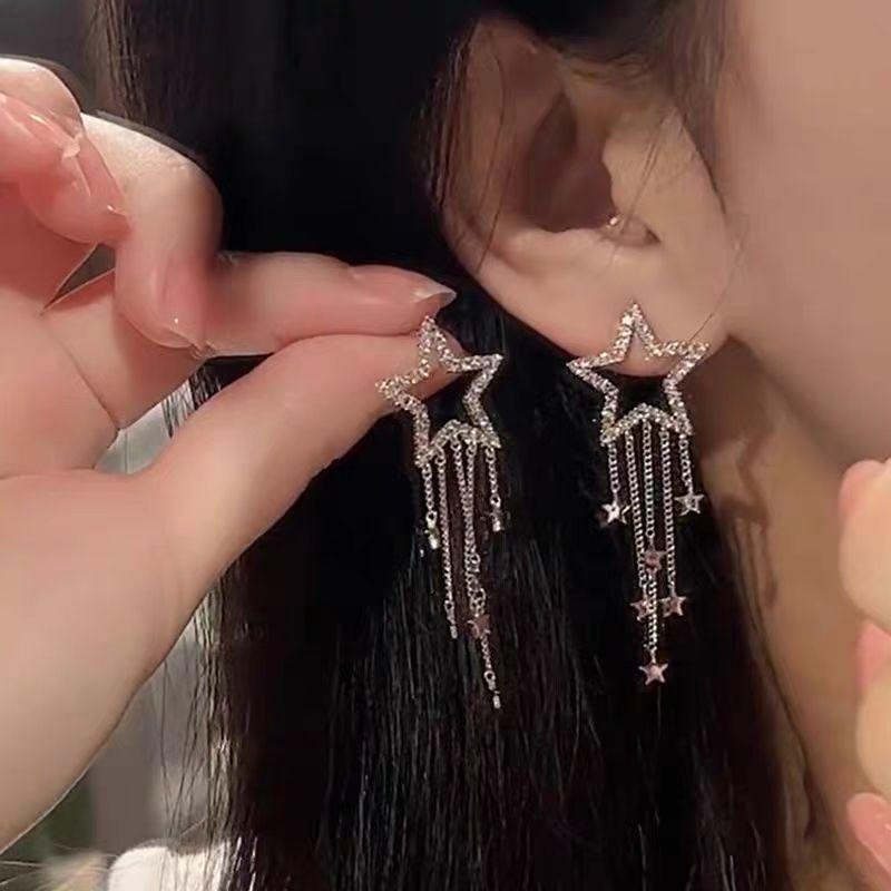 Роскошные серьги-кисточки Galaxy Dream Star — элегантный дизайн высокого класса для женщин