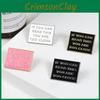 Stylish Personalized Square Letter Brooch Warning Sign Please Do Not Approach Jewelry