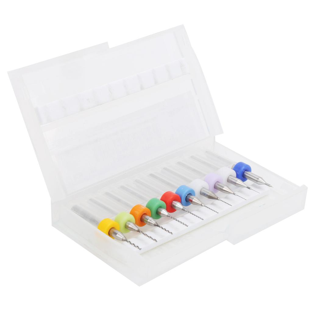 10pcs Hard Alloy Micro Drill Bits Circuit Board Rotary Tool UltraThin Drilling Chuck Pin