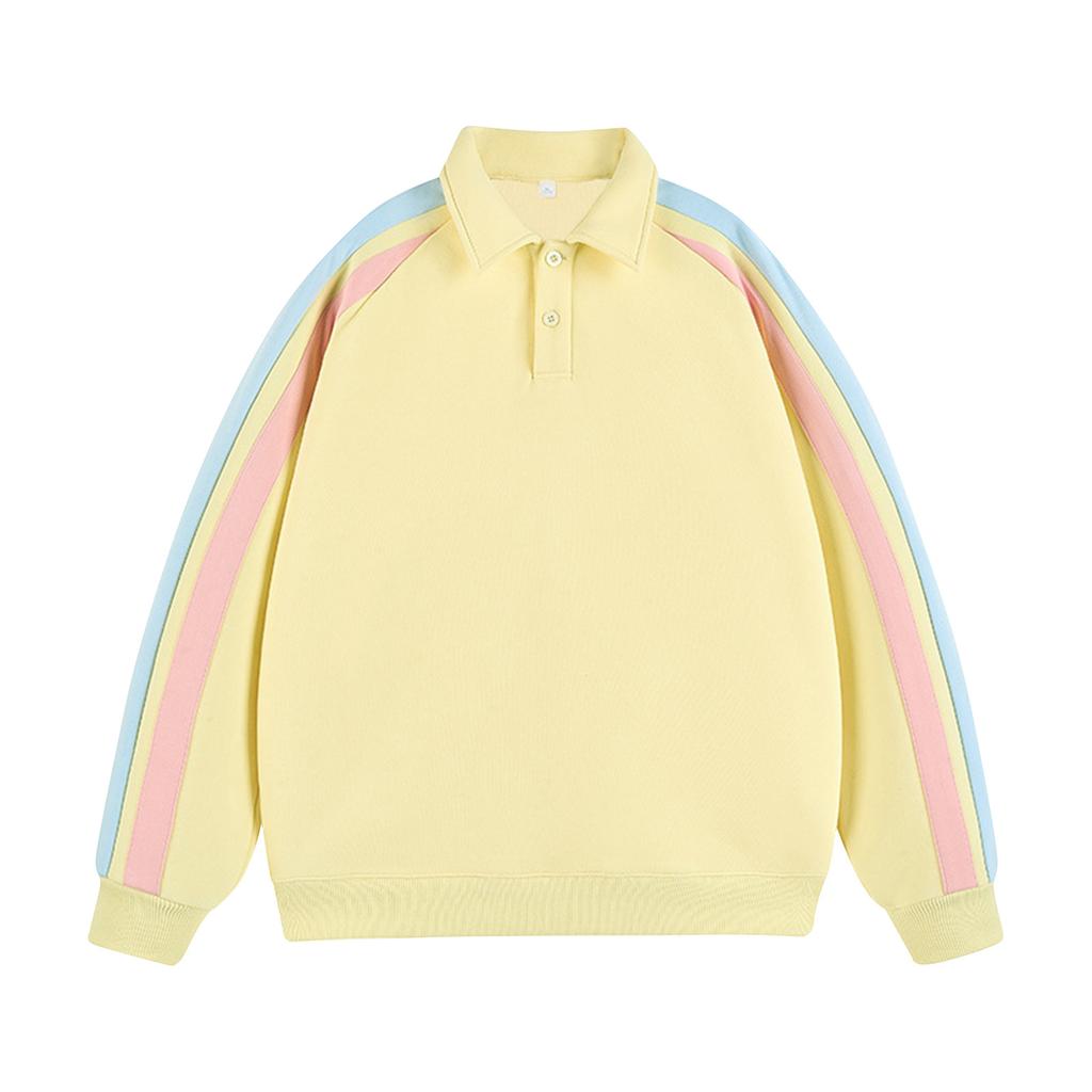 Толстовка с отложным воротником и заплатками на плечах, повседневный спортивный топ